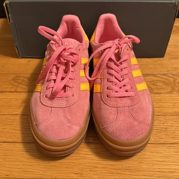 Adidas Gazelle Bold Pink and Yellow, Women’s 6.5 - Picture 2 of 5